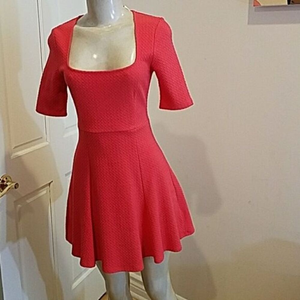 Orange mini skater swing Dress size small